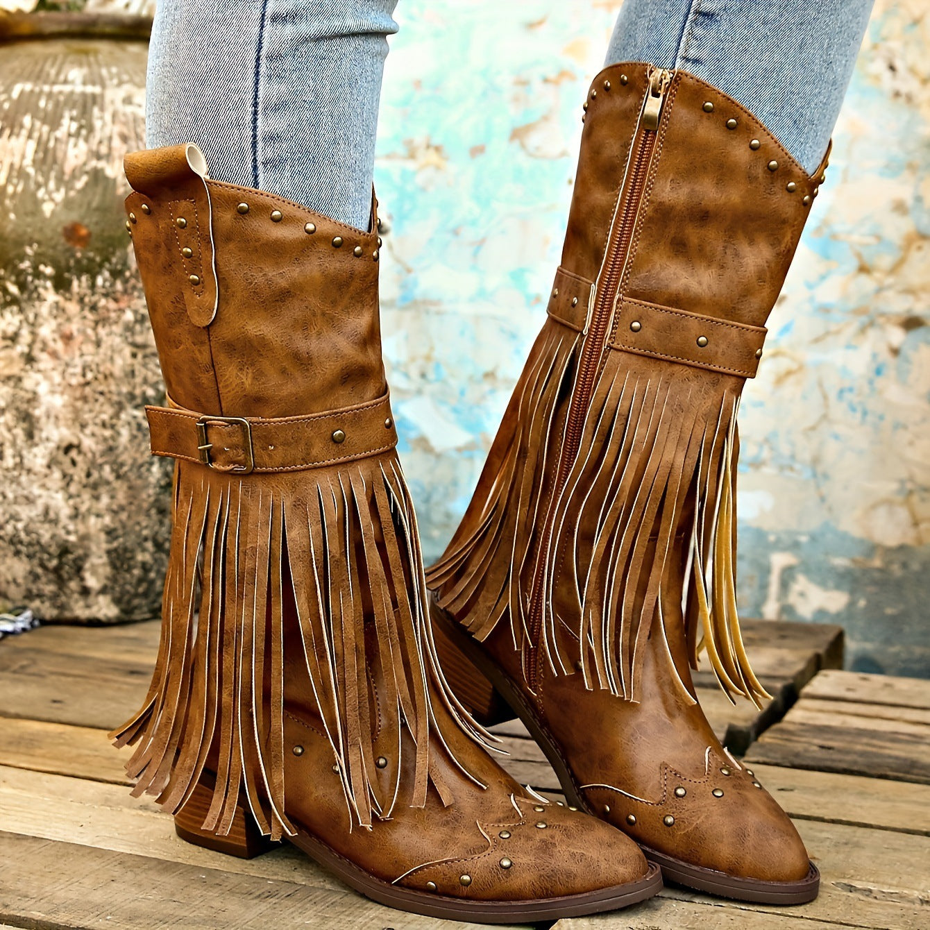 Vintage women's western mid-calf boots
