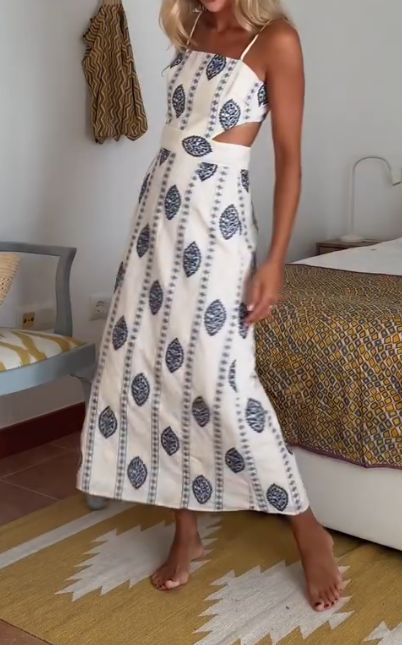 embroidered slip dress