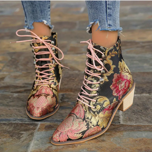 Women's Vintage Flower Boots