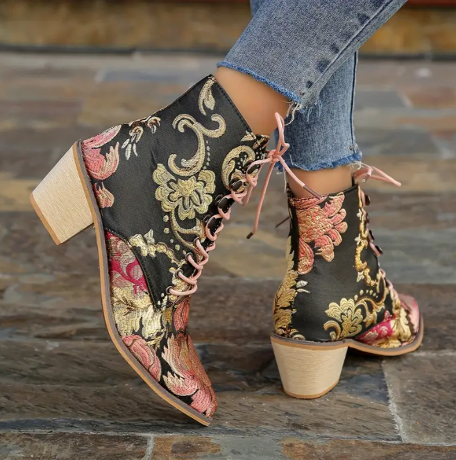 Women's Vintage Flower Boots