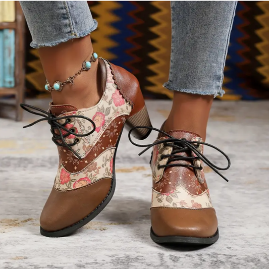 Women's floral ankle boots