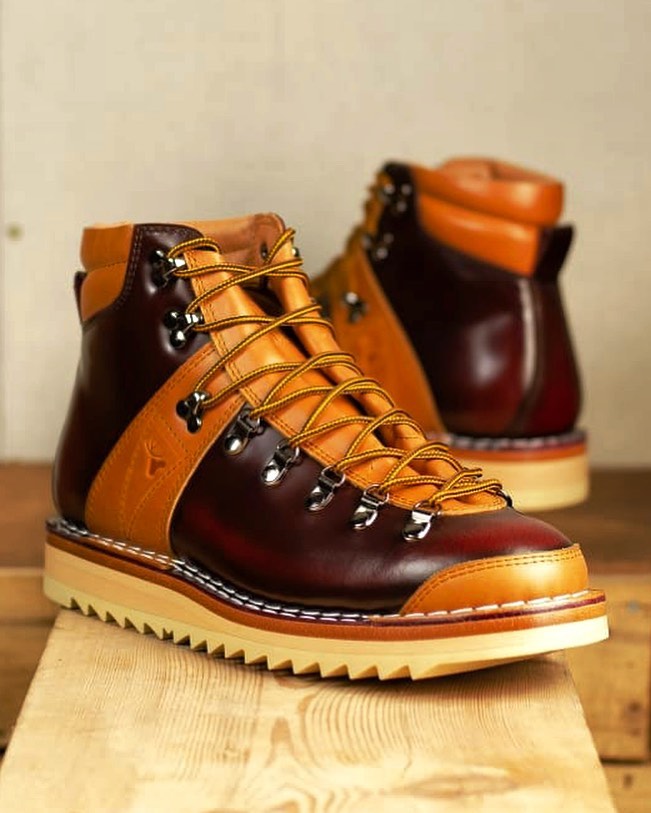 Italian handmade calf leather boots