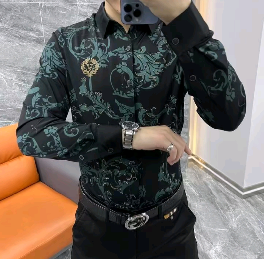 Printed slim-fit shirt