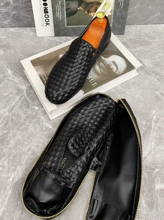 Wallet leather shoes