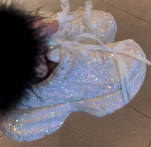 Rhinestone dad shoes