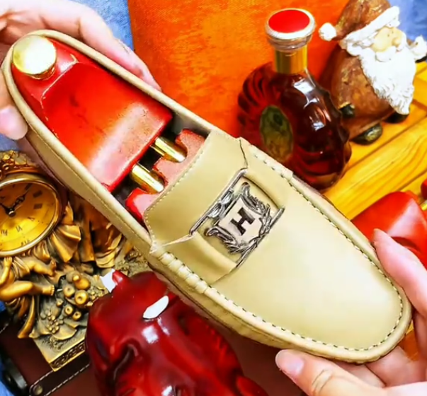 Men's casual flat leather shoes