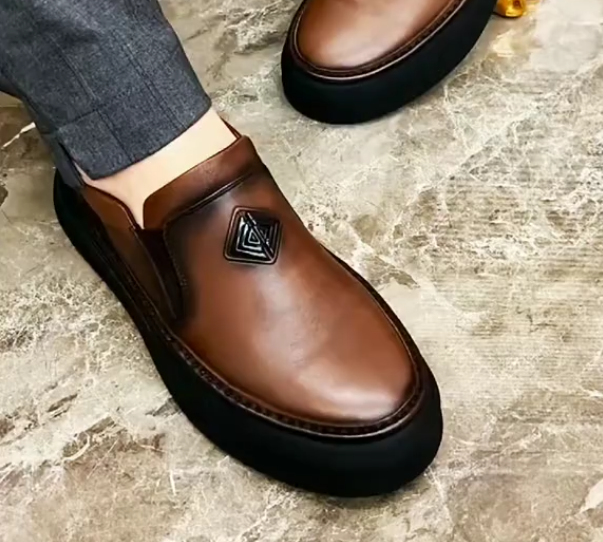 Men's vintage soft leather casual shoes