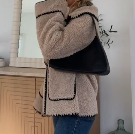 Large pocket plush jacket