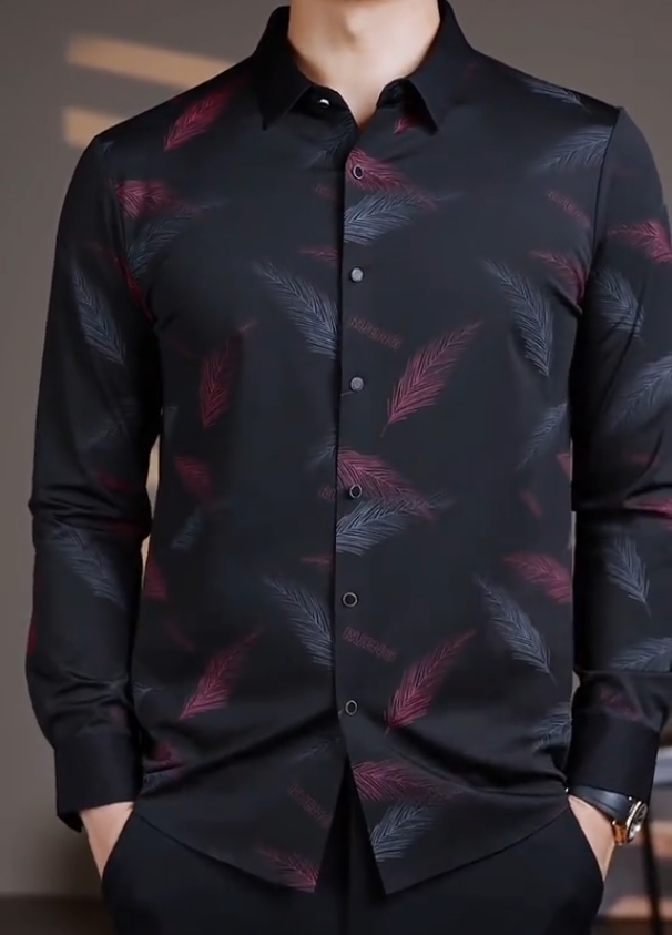 Feather Print Shirt