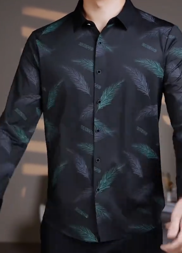 Feather Print Shirt