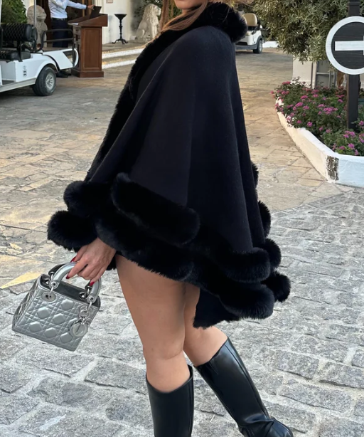 Faux Fur Cape