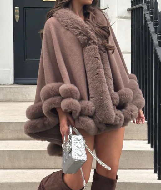 Faux Fur Cape