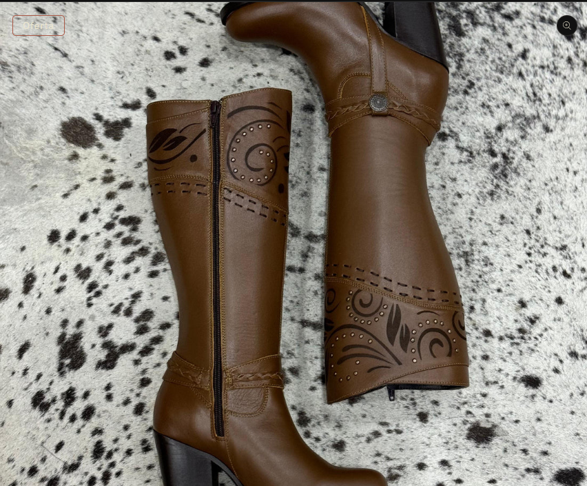 Studded knee-high boots