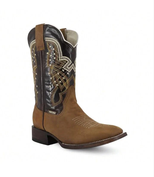Men's block heel cowboy boots