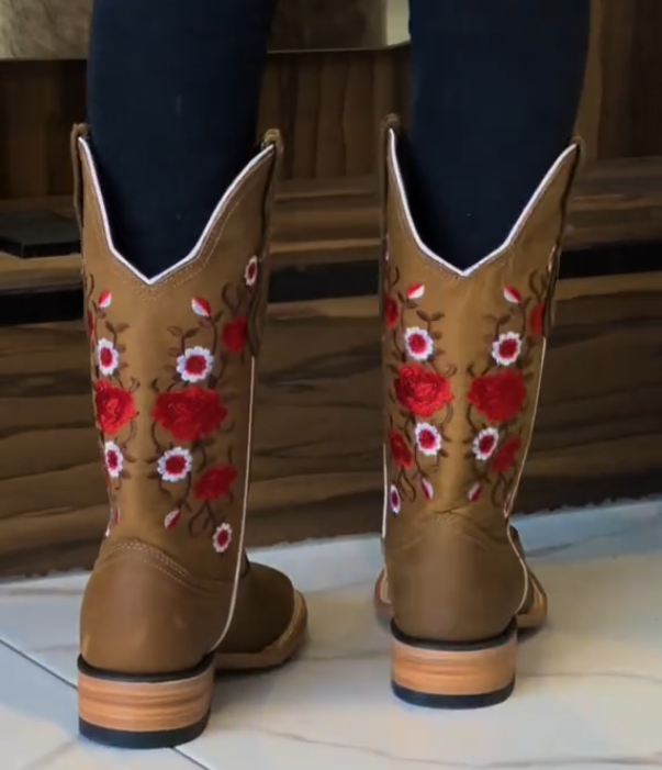 Floral Embroidery Vintage Women's Boots