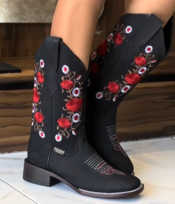 Floral Embroidery Vintage Women's Boots