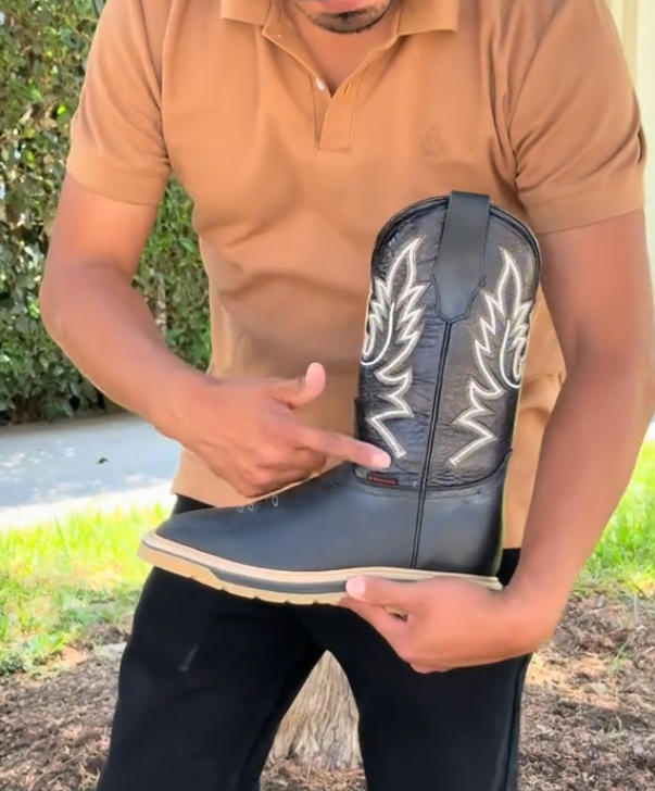 Men's Carved Western Cowboy Boots