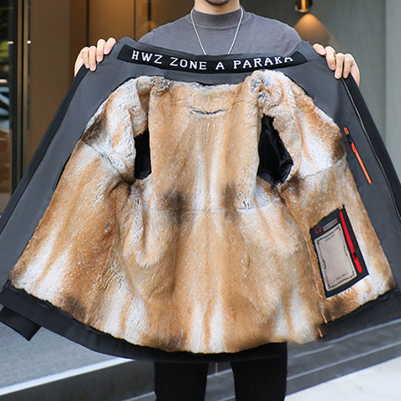 Men’s Mink Lined Parka Coat