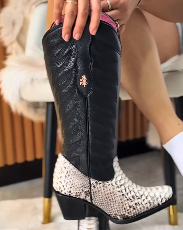 Python print women's cowboy boots