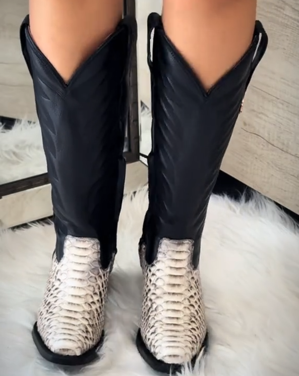 Python print women's cowboy boots