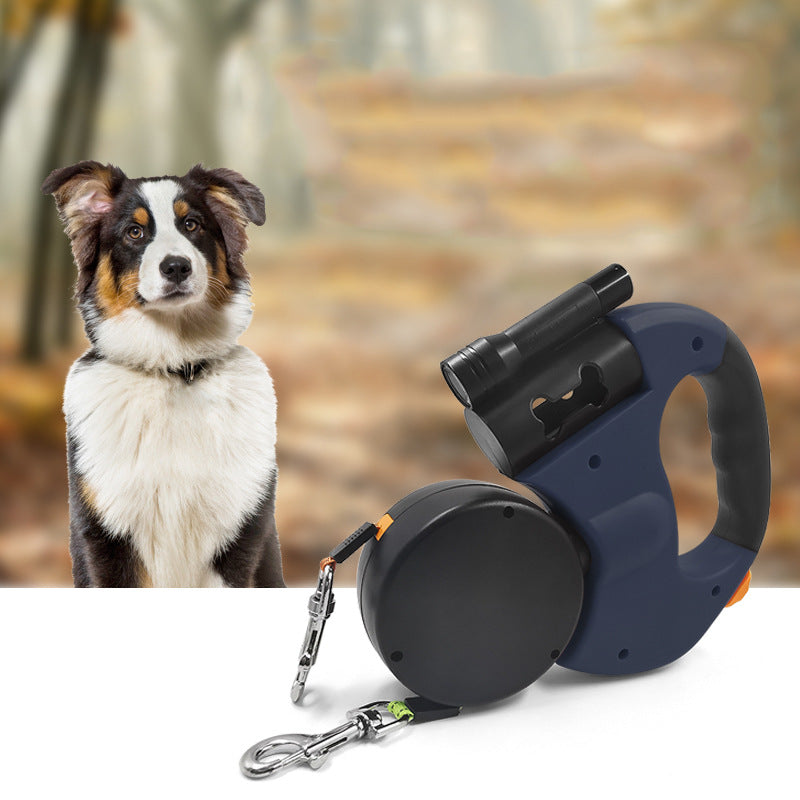 Dog leash with two straps