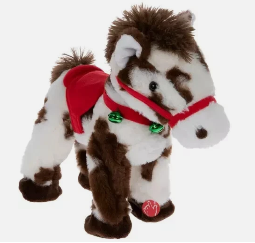 Walking electric plush animated horse