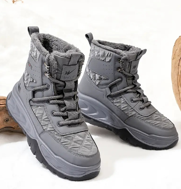 Fleece-lined and thickened women's snow boots