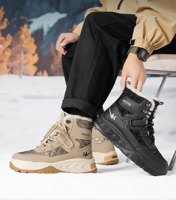 Fleece-lined and thickened women's snow boots