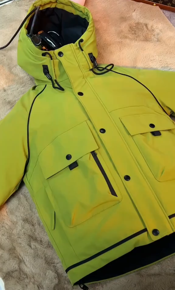 Men's down hooded windbreaker