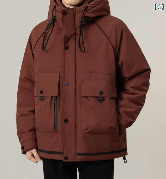 Men's down hooded windbreaker