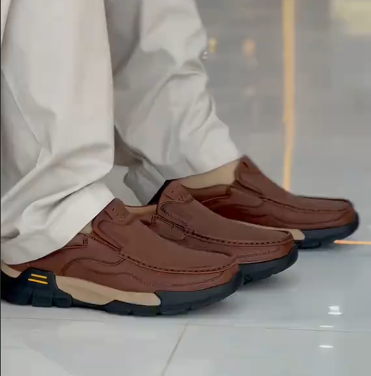 Handmade leather men's casual shoes