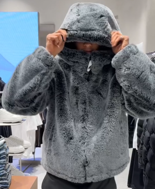 Men's Luxury Plush Hooded Jacket