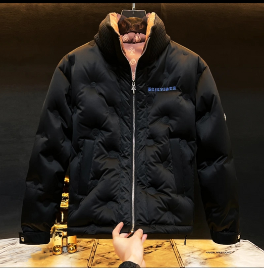 Luxury White Goose Down Men's Down Jacket