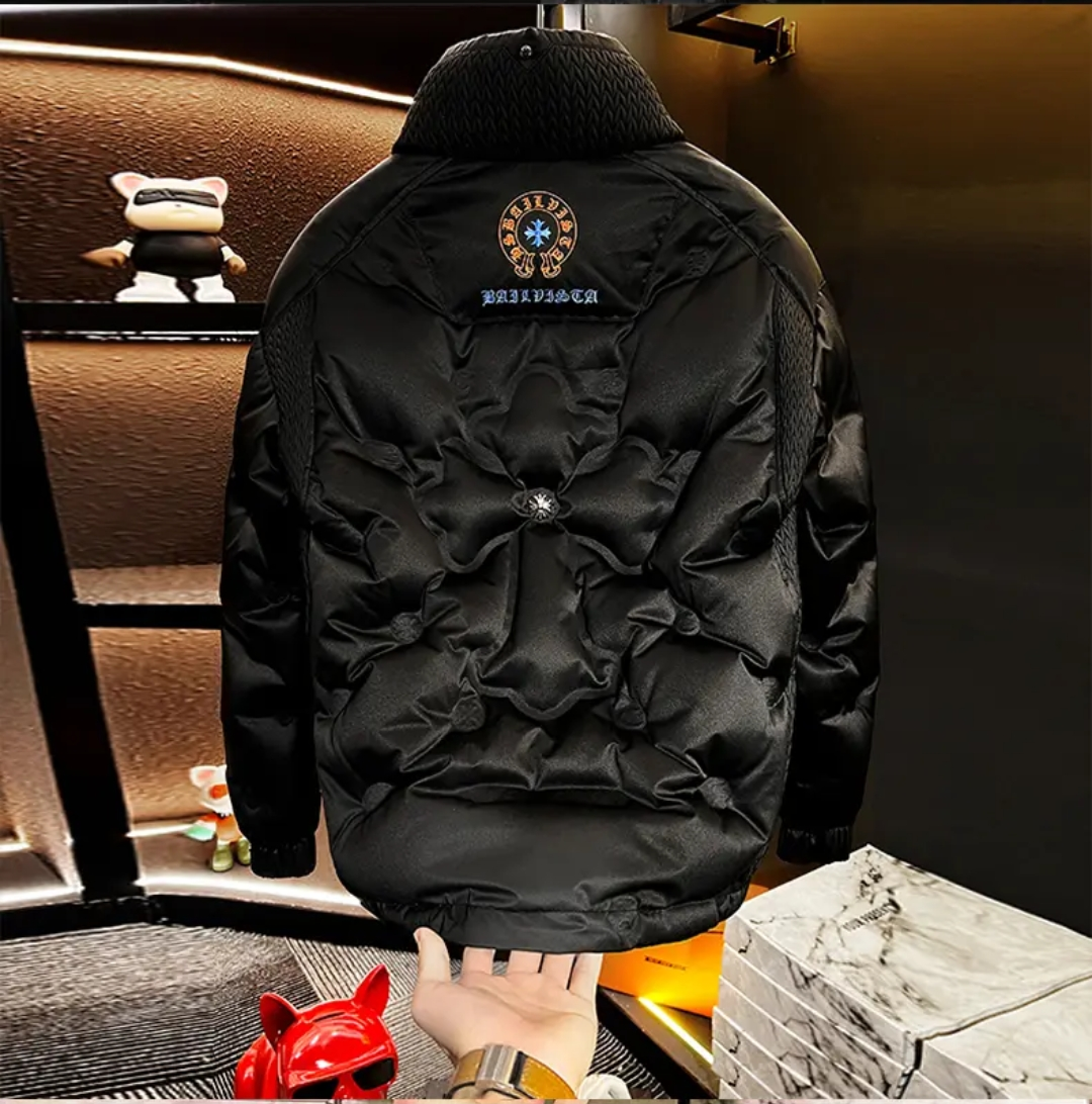 Luxury White Goose Down Men's Down Jacket