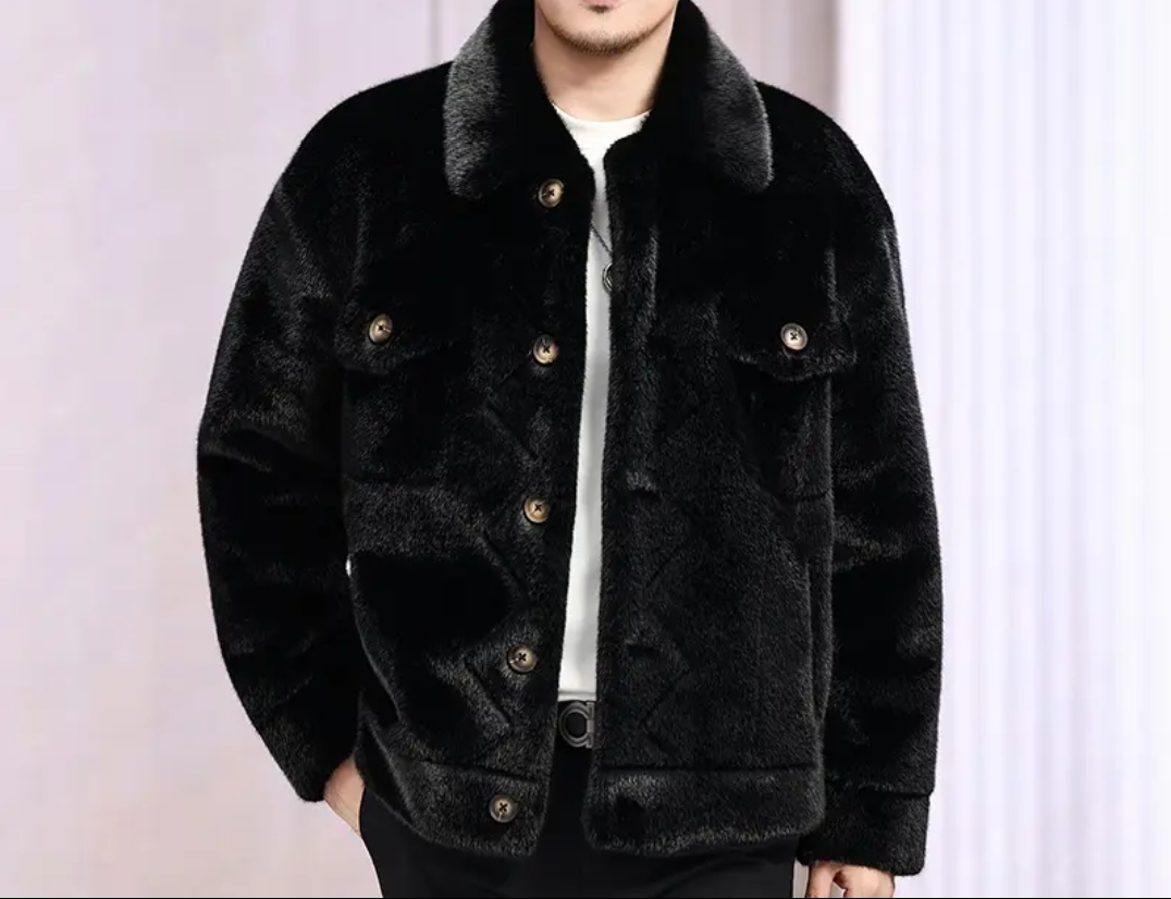 Men's Luxury Mink Fur Jacket
