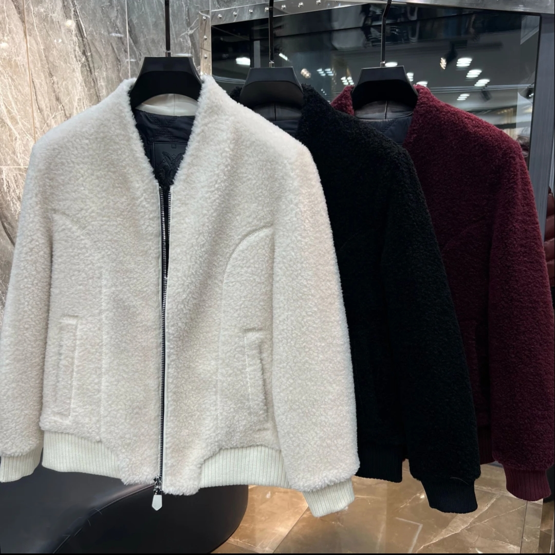 Men's high-end shearling jacket