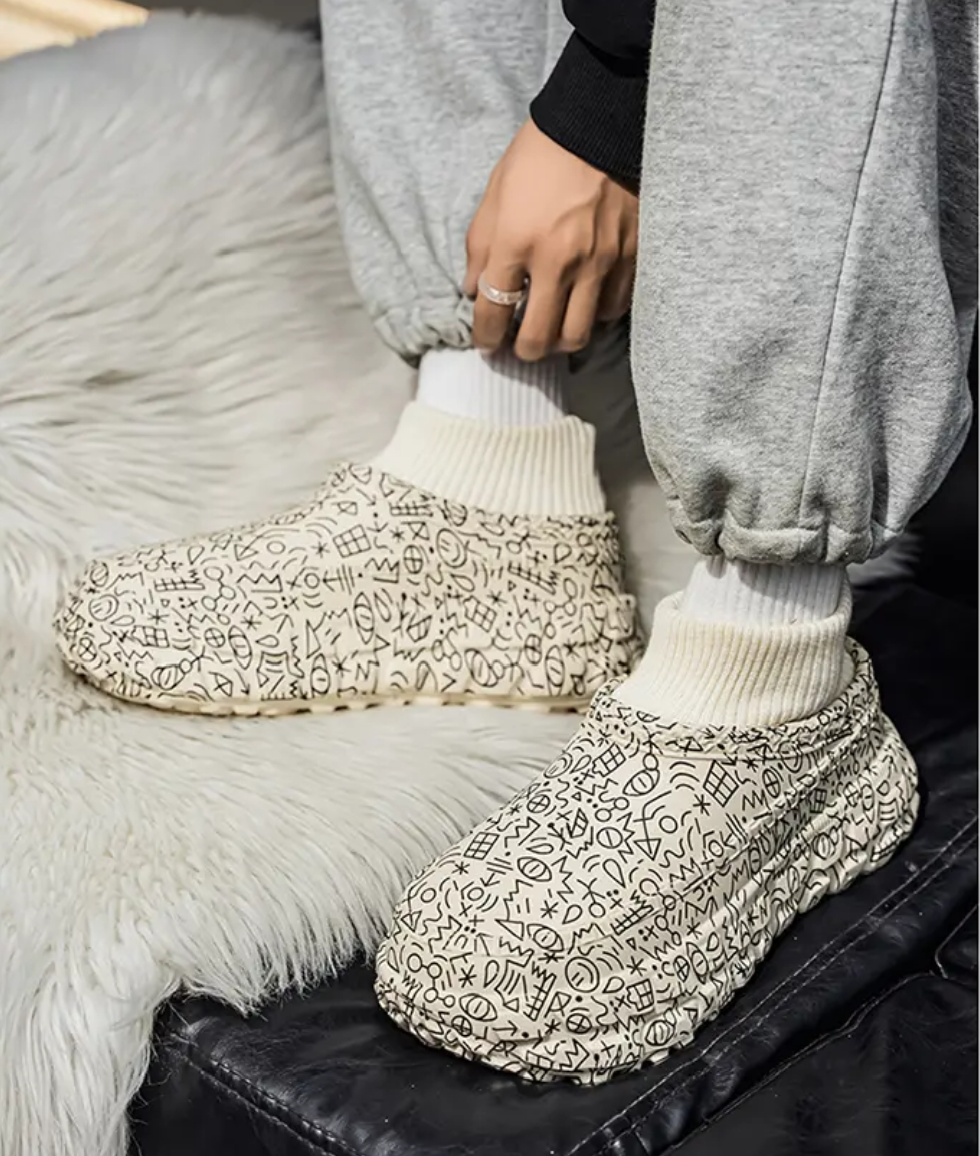 Fleece-lined and thickened snow boots--Couple style