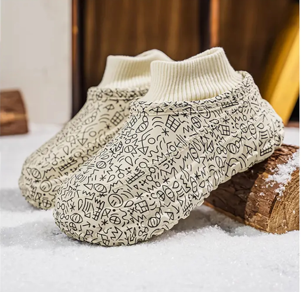 Fleece-lined and thickened snow boots--Couple style