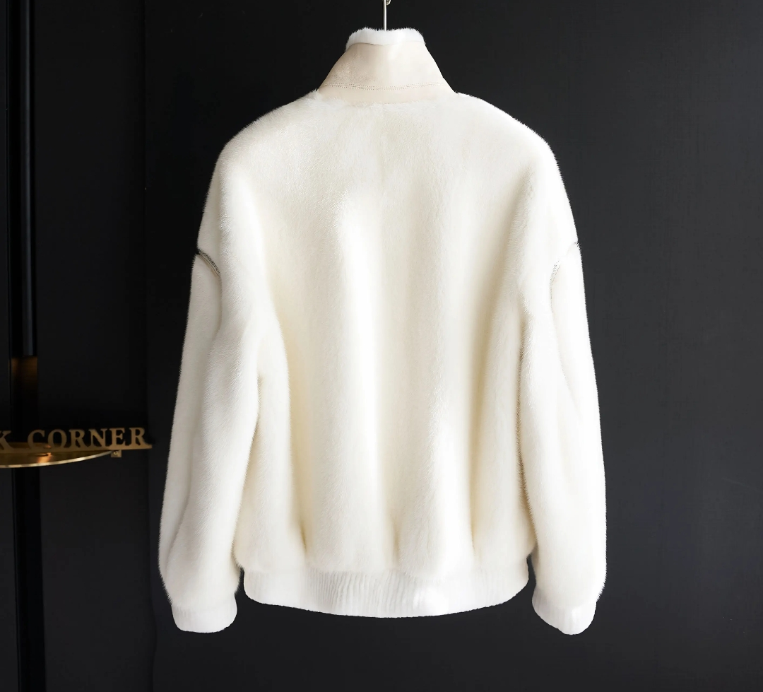 Luxury Lapel Zip-Up Flight Jacket