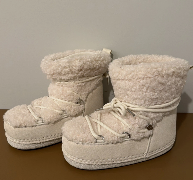 Women's cashmere snow boots