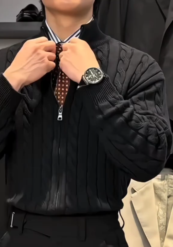 Men's knitted polo shirt