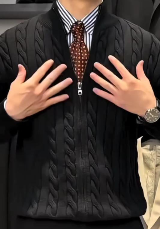 Men's knitted polo shirt