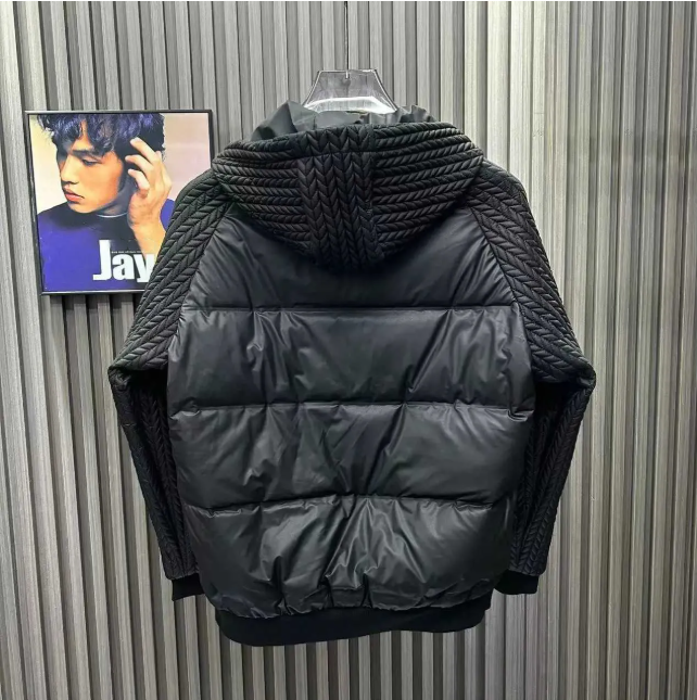 Men's hooded down jacket