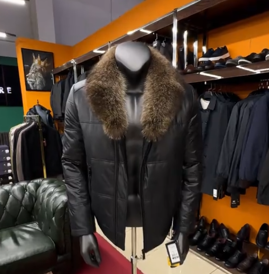 Men's Detachable Fur Collar Jacket