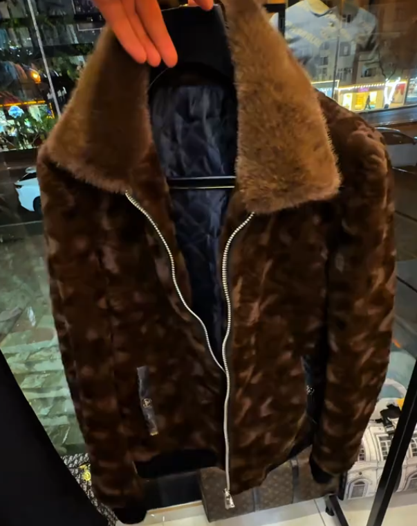 Men's fleece bomber jacket