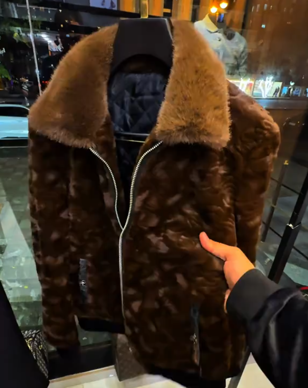 Men's fleece bomber jacket