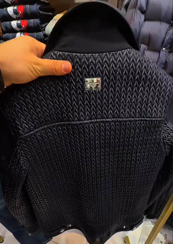 Luxury hand-woven leather jacket