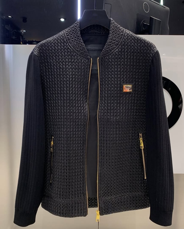 Men's Luxury Hand-woven Leather Jacket