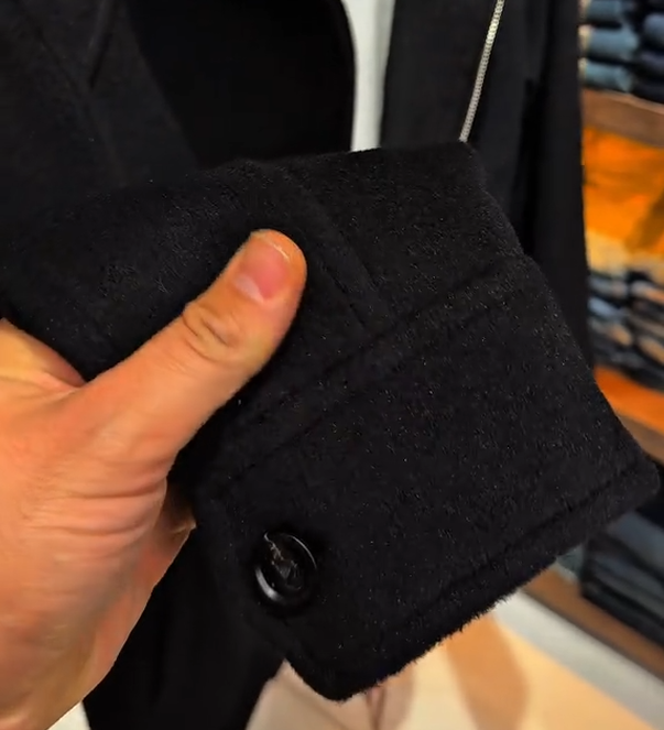 Men's high-end leather collar casual jacket