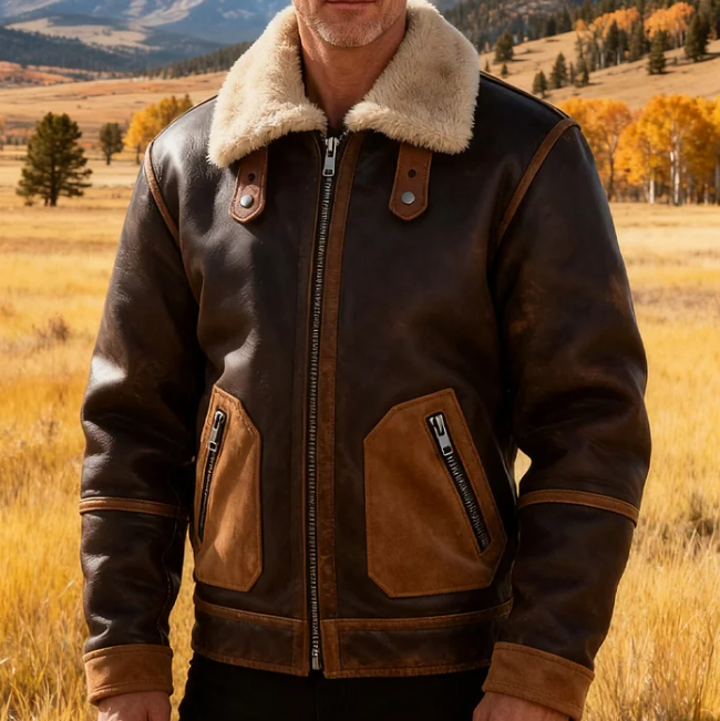 Men's Vintage Brown Leather Jacket